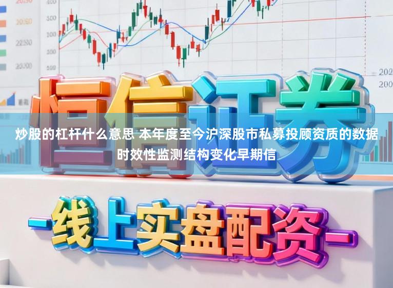 炒股的杠杆什么意思 本年度至今沪深股市私募投顾资质的数据时效性监测结构变化早期信